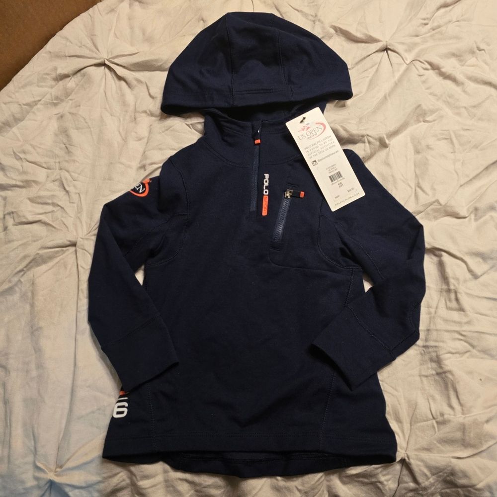 Polo Ralph Lauren Navy Hoodie US Open 2016 Tennis Nwt Size 3T